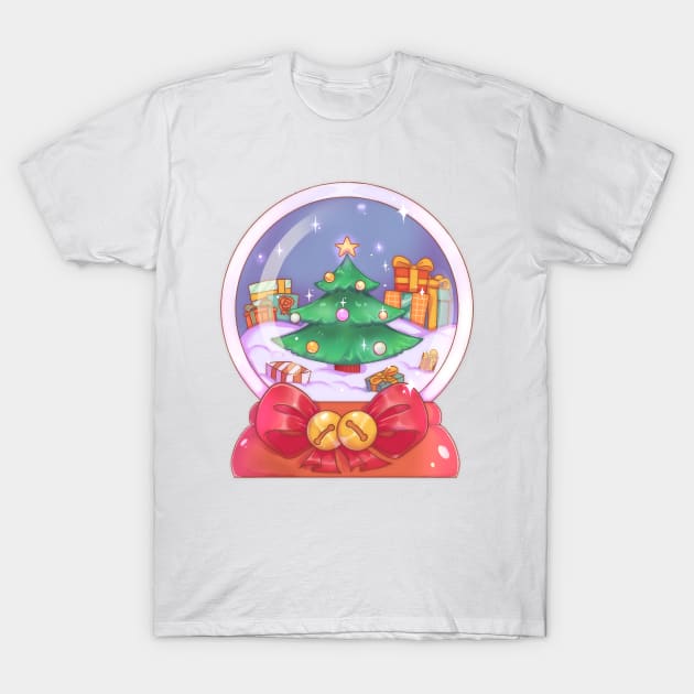 Christmas snow globe T-Shirt by Itsacuteart